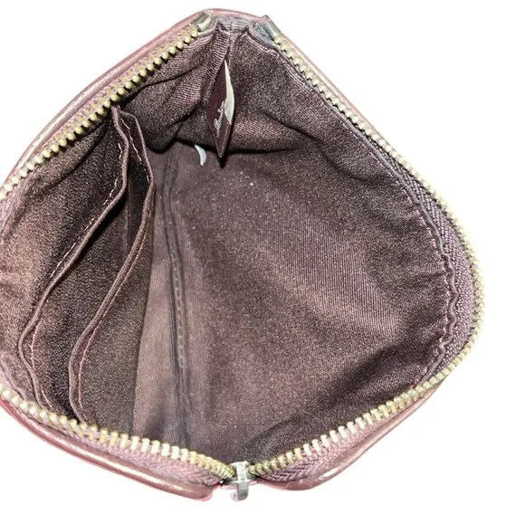 Coach Textured Brown and Floral Tan Wristlet Rehab Duo - Picture 5 of 11